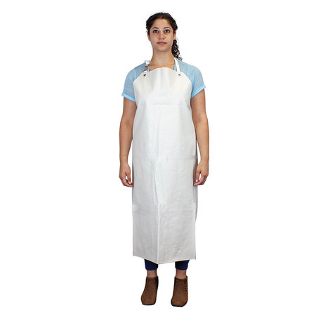 SAFE HANDLER Heavy Duty Nitrile Industrial Apron, White, OSFM BLSH-HDS-HYNI-AP1W